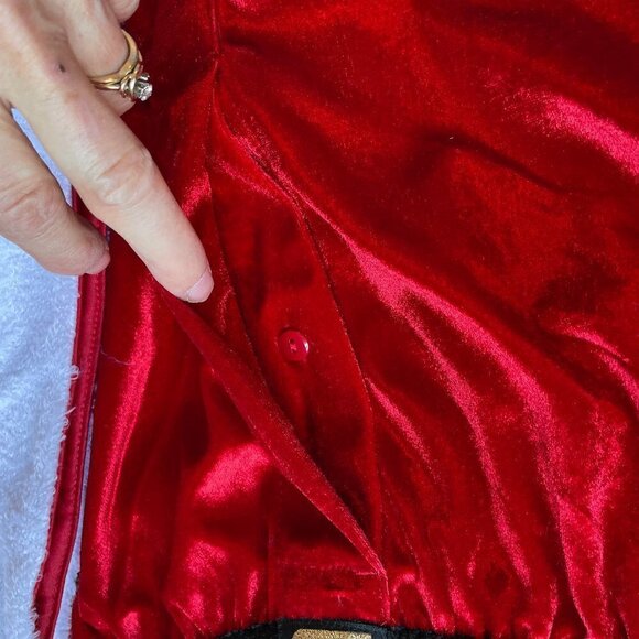 NEW Red Velvet Santa Boxers with Matching Santa Hat White Faux Fur Trim Size XL - Picture 5 of 10